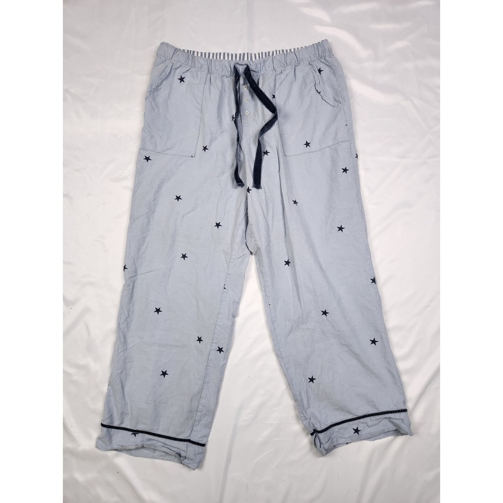Aerie X-Large Blue Star Pajama Pants Velvet Waist‎ Drawstring - Picture 2 of 10